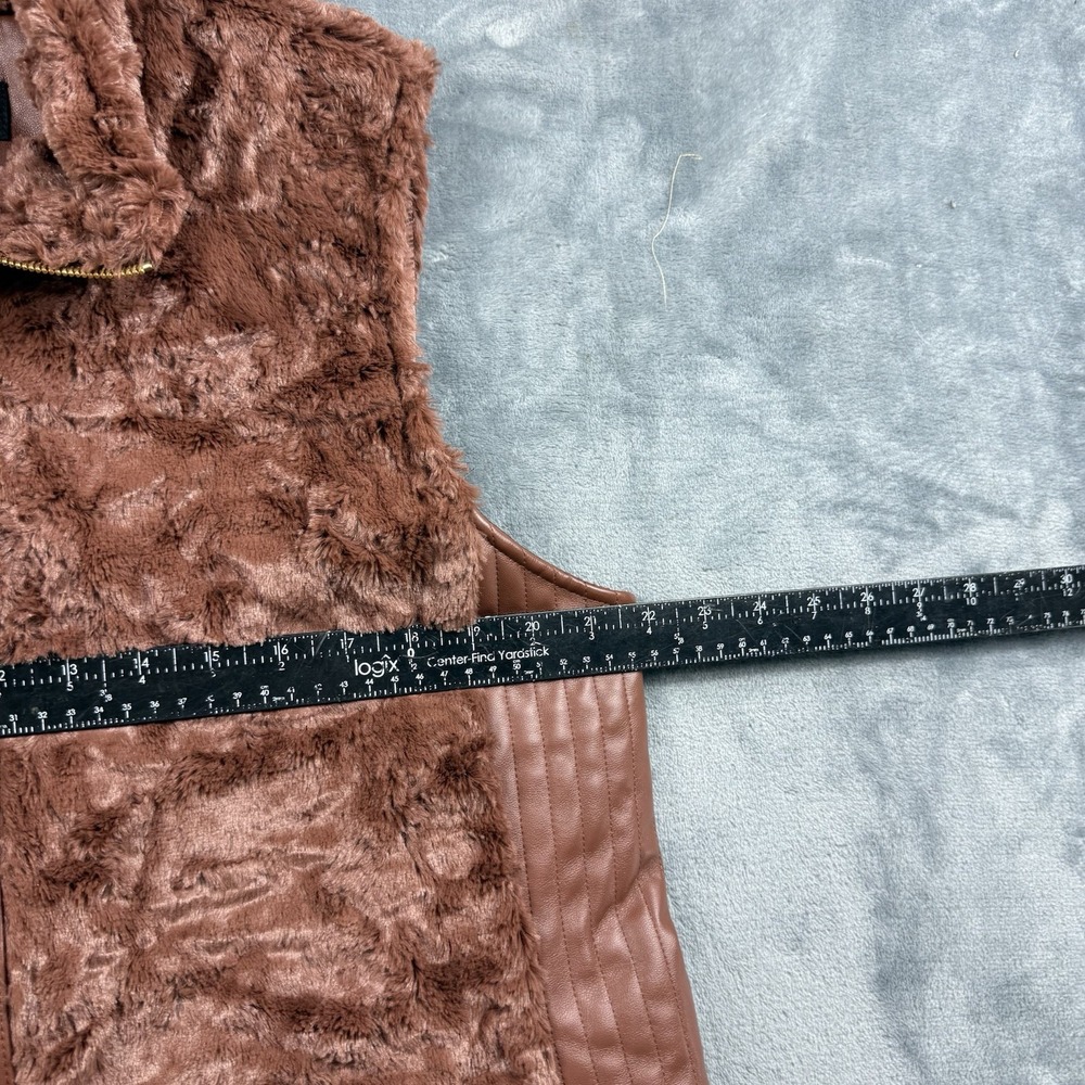 MARC NEW YORK /ANDREW MARC, VEST, FAUX FUR RUST BROWN WOMENS Size XL - Picture 3 of 5